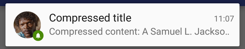 Big Text Style Compressed Notification